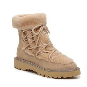 JLO Jennifer Lopez Ginna Mid Calf Fur Tan Boots